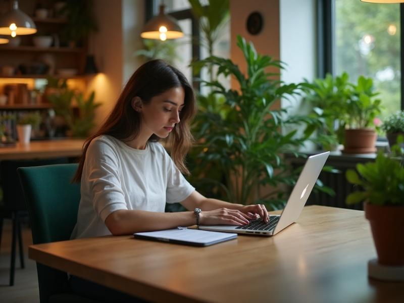 Person reviewing career notes beside a laptop
