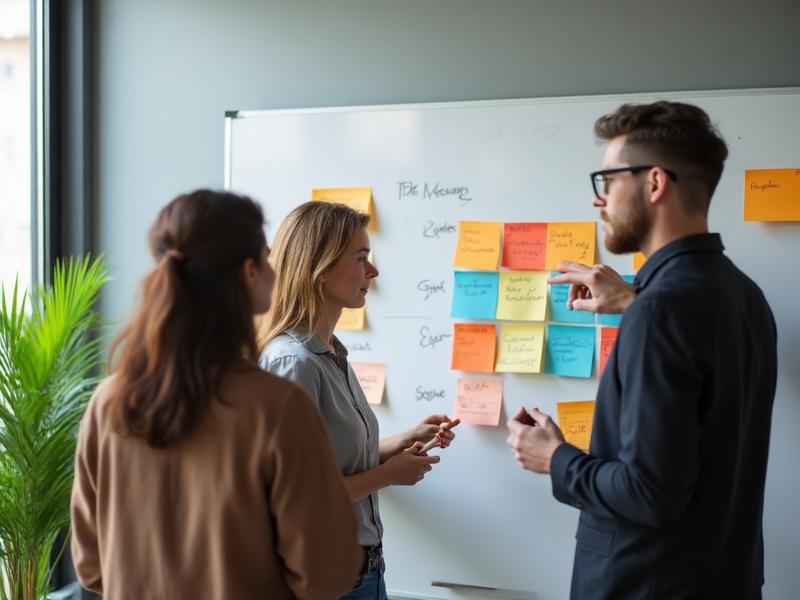 Professional mapping next career steps on a notebook